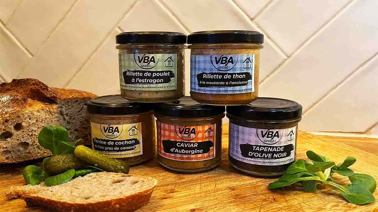 Bocaux de rillettes et terrines VBA